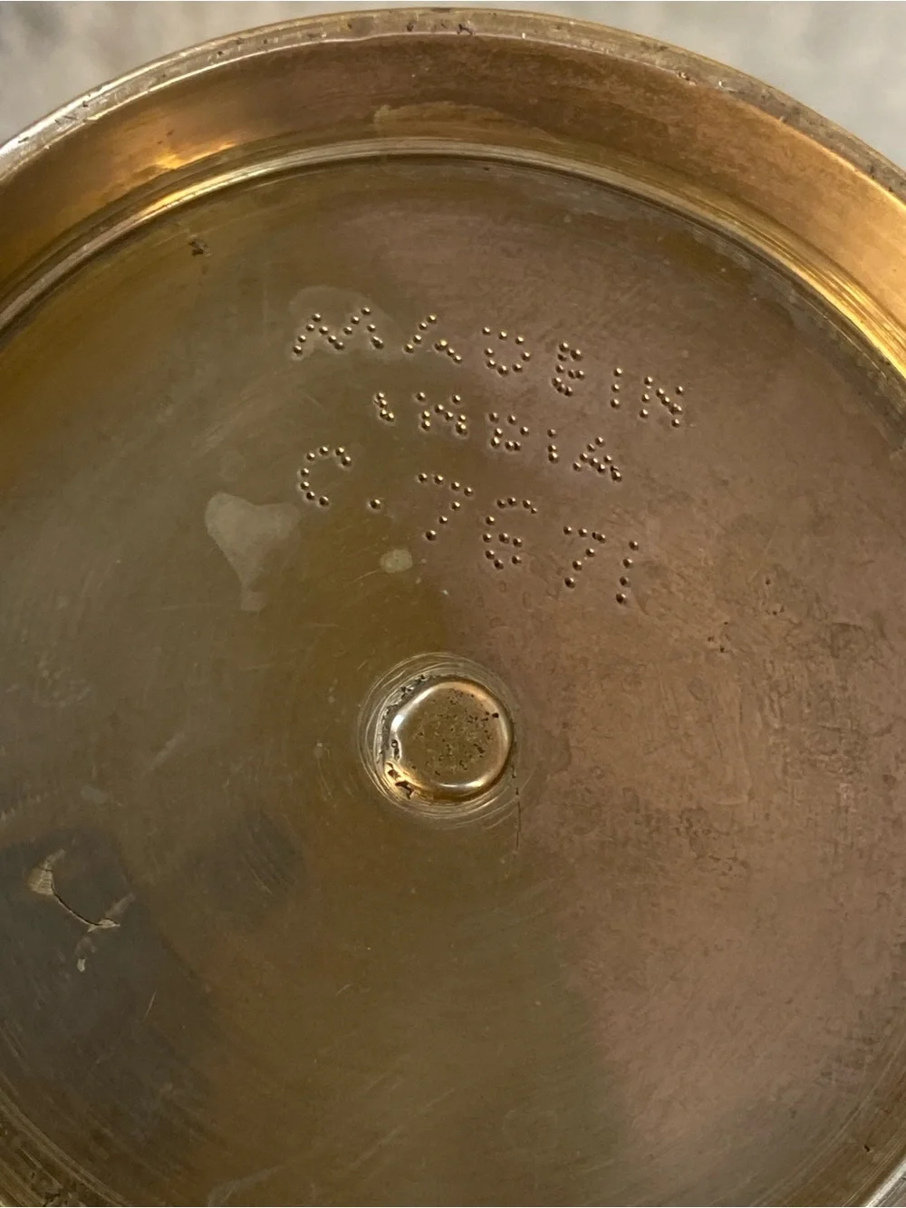 Vintage Brass Indian India Urn Ginger Jar & Lid 9”H Etched Ornate Intricate Vase